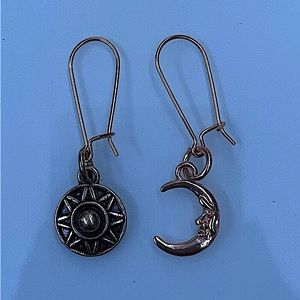 Sun and Moon handmade earrings